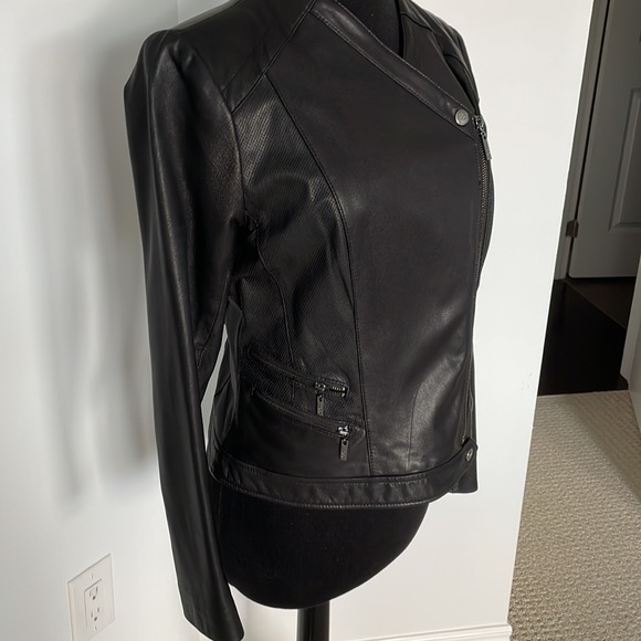 Cole Haan lambskin black leather jacket VGUC - Picture 3 of 8